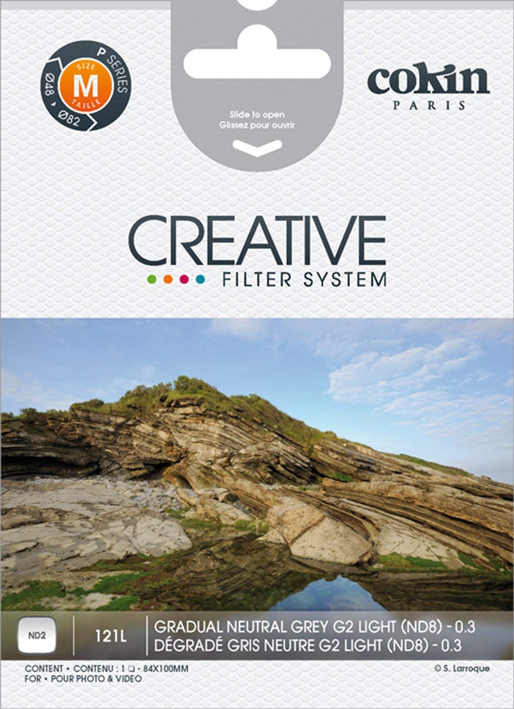 Cokin P121L Grad Grey G2 LT (ND2) Square Filter, Grey 2 Light