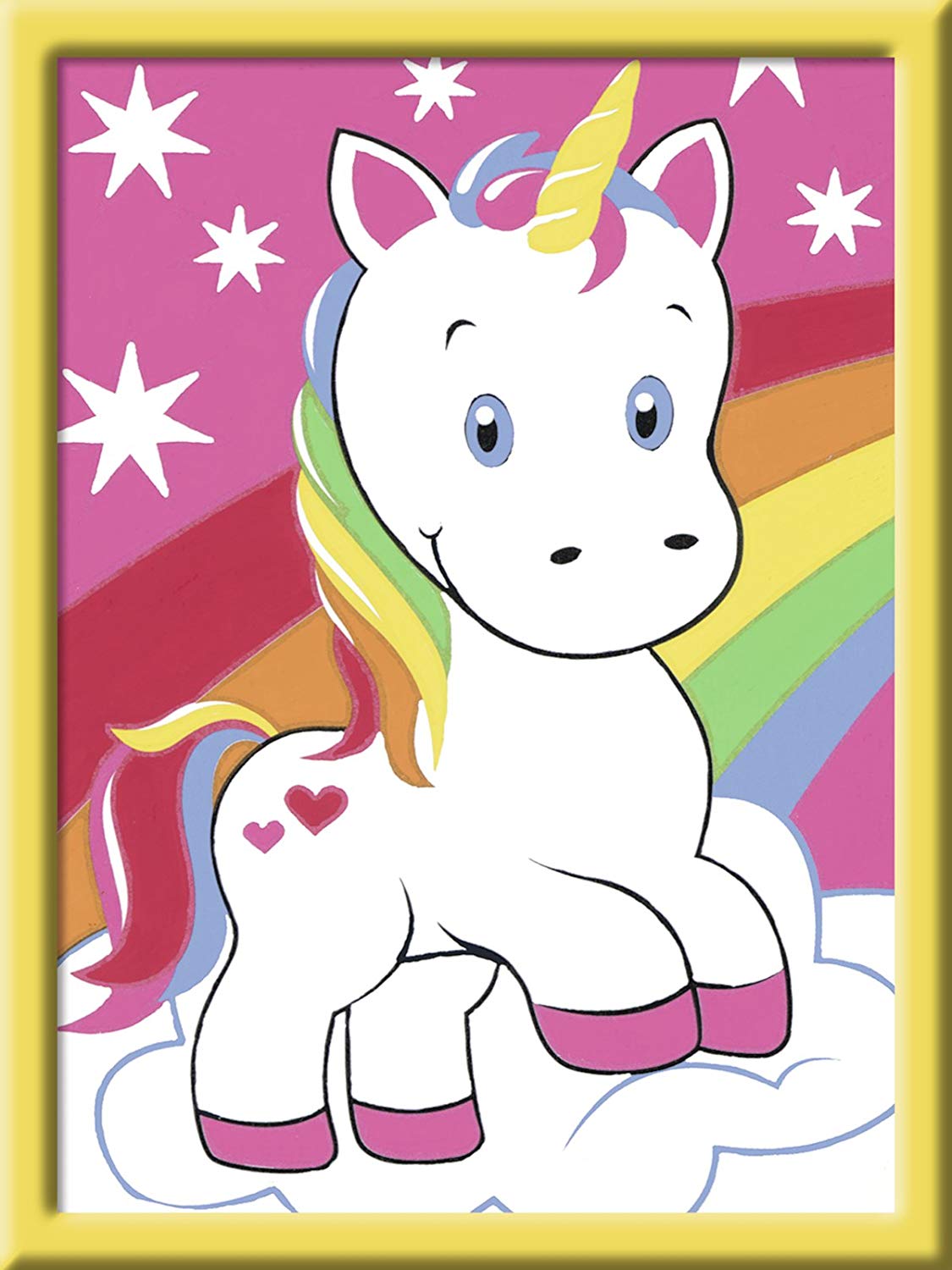 Ravensburger CreArt 29603, Cute Unicorn, Painting by Numbers for Children from 7 Years, Painting Set including Frame - Image 2