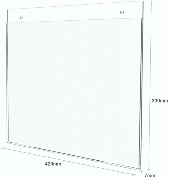 Deflecto 702338 A3 Wall Sign Holder,42.4 x 33.2 x 1.7 cm, Clear - Image 2