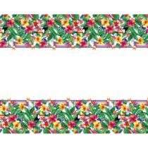 Unique 72673 Rectangular Plastic Table Cover | Palm Tropical Luau Theme Party, Nature, Green