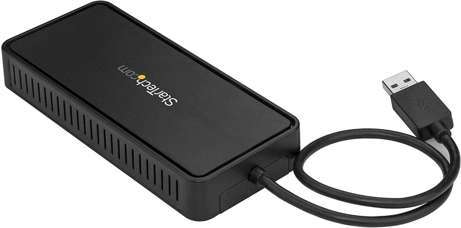 StarTech USB 3.0 Mini Dock, Dual DisplayPort 4K 60Hz Monitor Docking Station with Gigabit Ethernet Port - Image 2