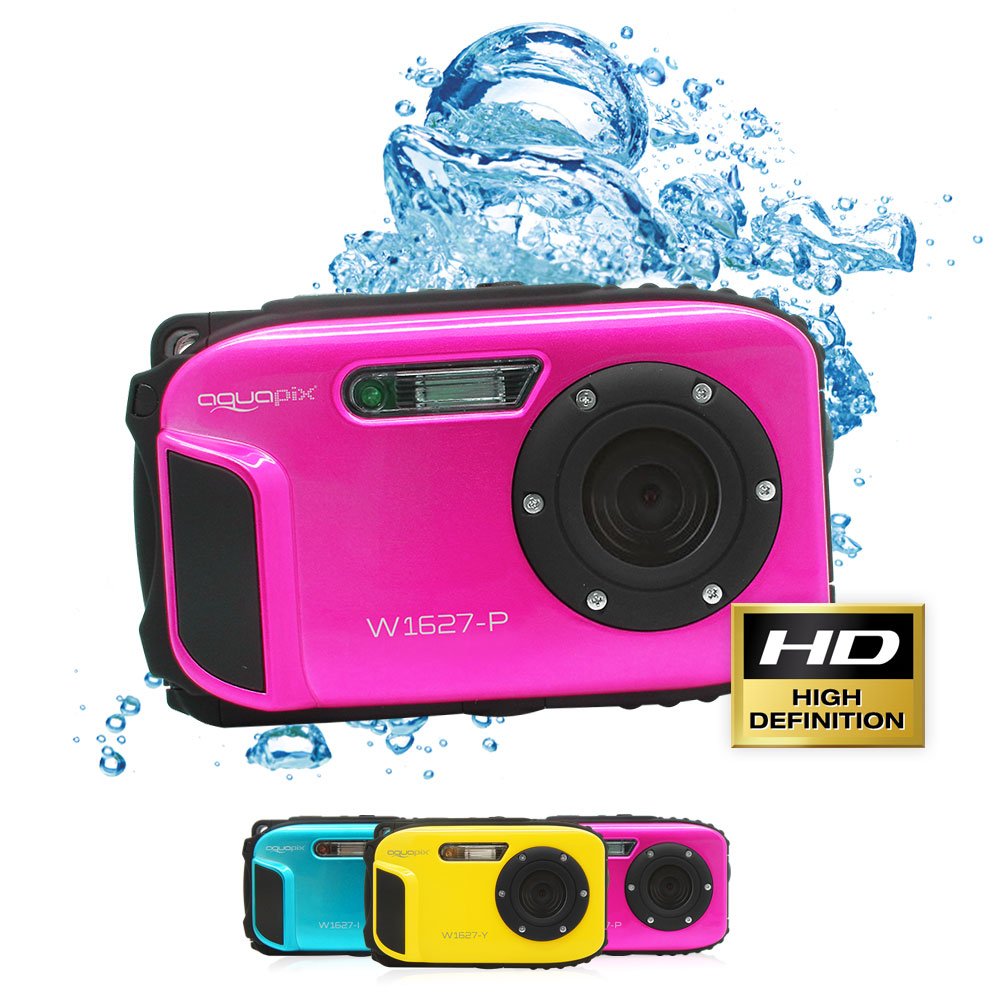 Aquapix W1627P Ocean Underwater Digital Camera in Pink with LiIon