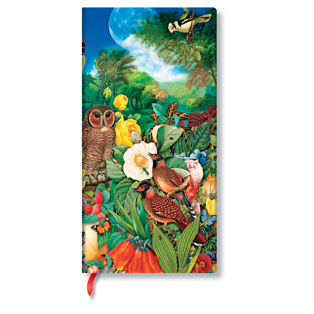 Paperblanks Hardcover Journal Moon Garden, Bunt, Slim (180 x 90)