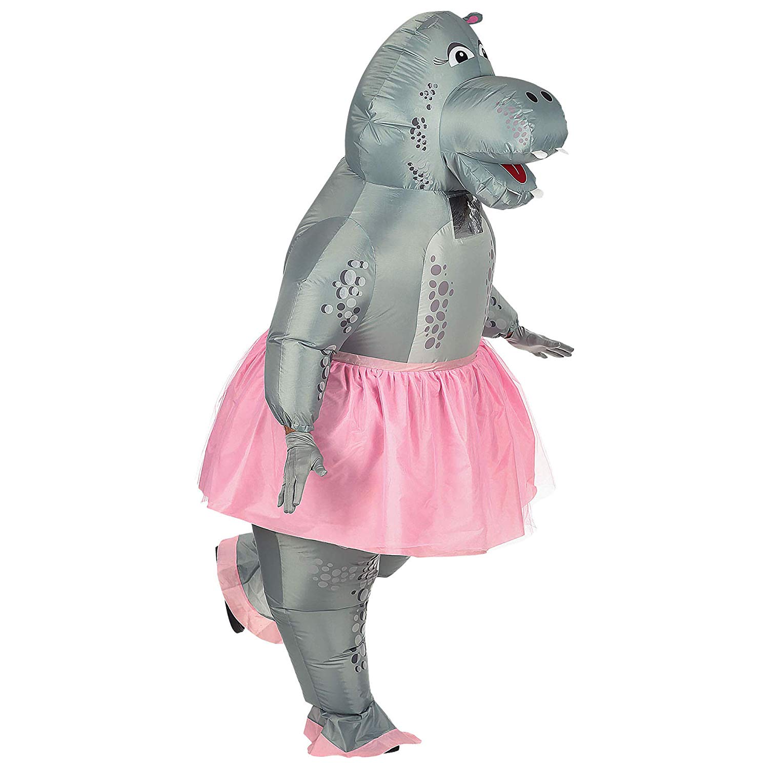Widmann Fancy Dress Costume Unisex Hippo Ballerina Adult Outfit Stag Do, Gray - Image 4