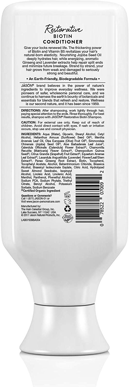 Jason Natural Cosmetics Organic Biotin Conditioner 454 g, 500 ml (Pack of 1) - Image 2