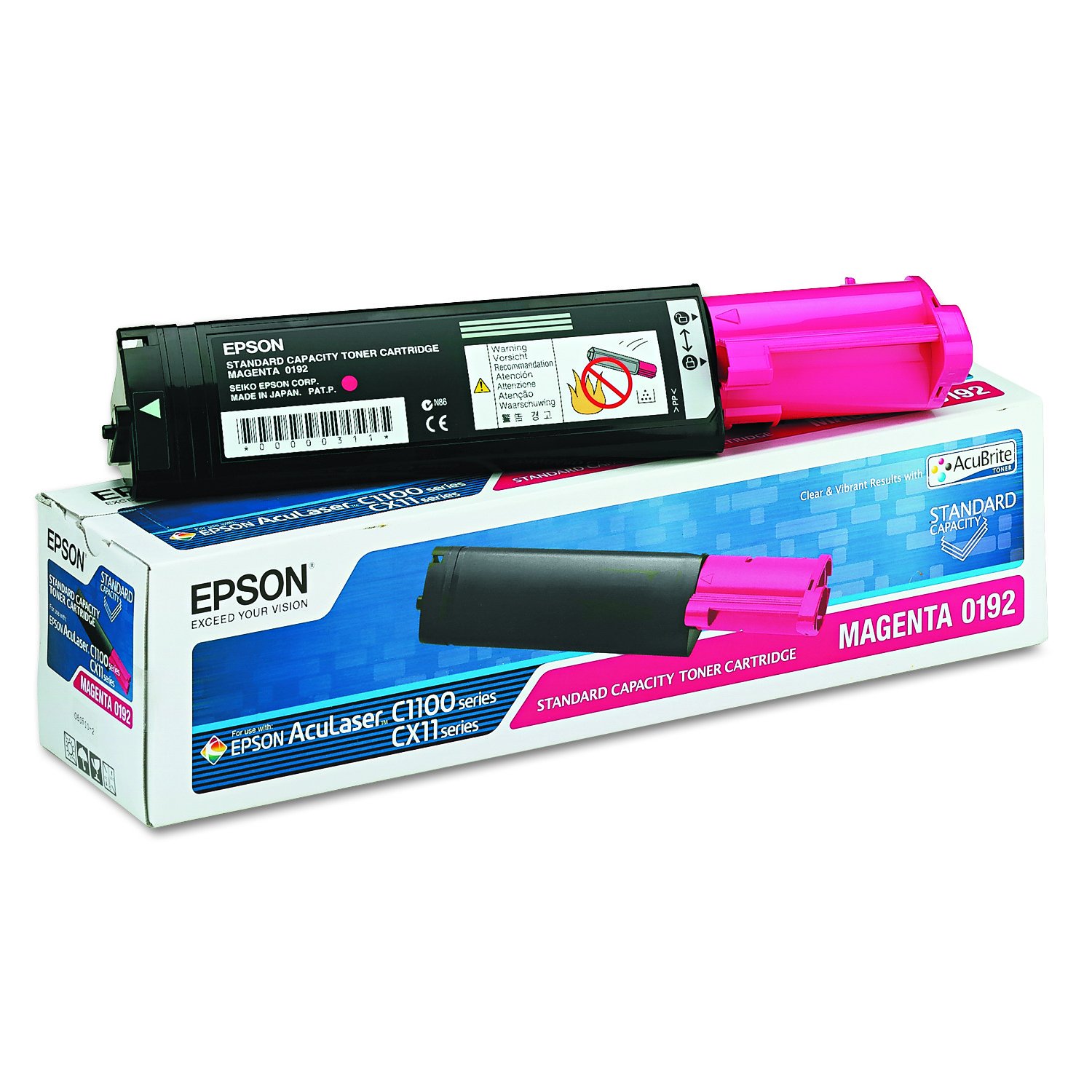 Epson  Aculaser C13S050192 magenta red toner  cartridge 
