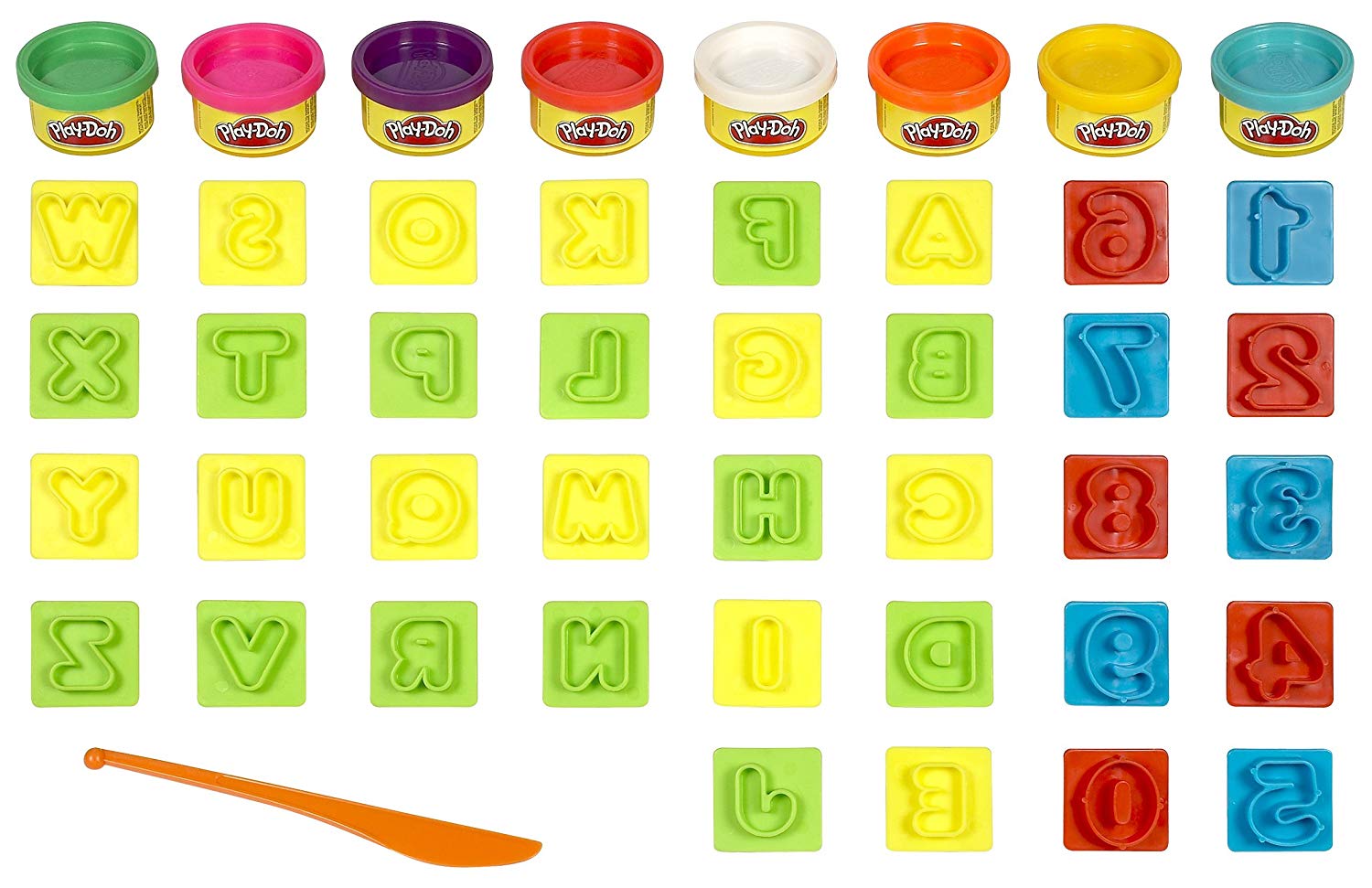Play-Doh 21018EU40 Numbers/Letters and Fun Mould, Multi-coloured, Medium - Image 3