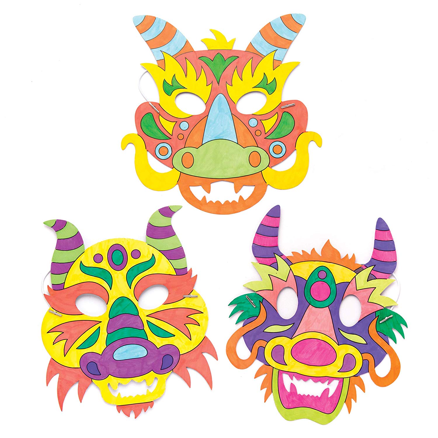 Baker Ross AR967 Dragon Colour in Disguise (Pack of 8), White, Multi-color - Image 4