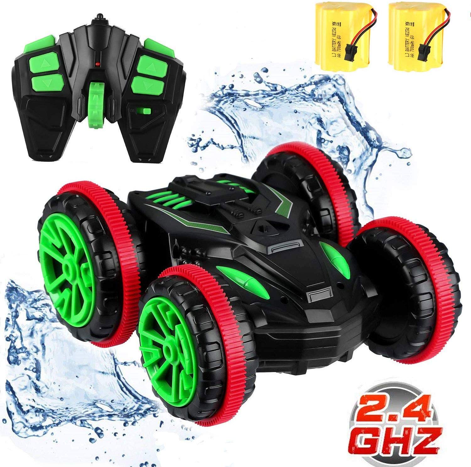 SZJJX Stunt RC Remote Control Cars Boat 4WD 6CH 2.4Ghz Off Road ...