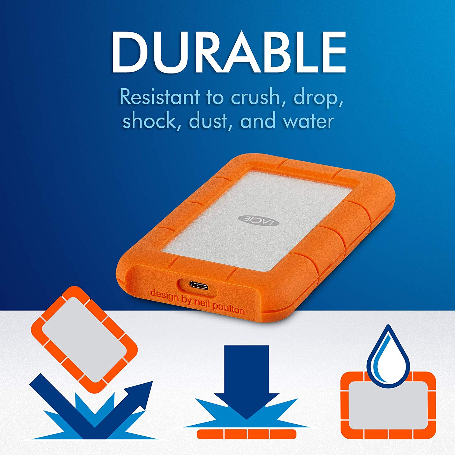 SEAGATE STFR1000800 1TB RUGGED 2.5 IN USB 3.1 C USB C AND C TO A CABLE INCL IN - (Storage > External Hard Drives) - Image 3