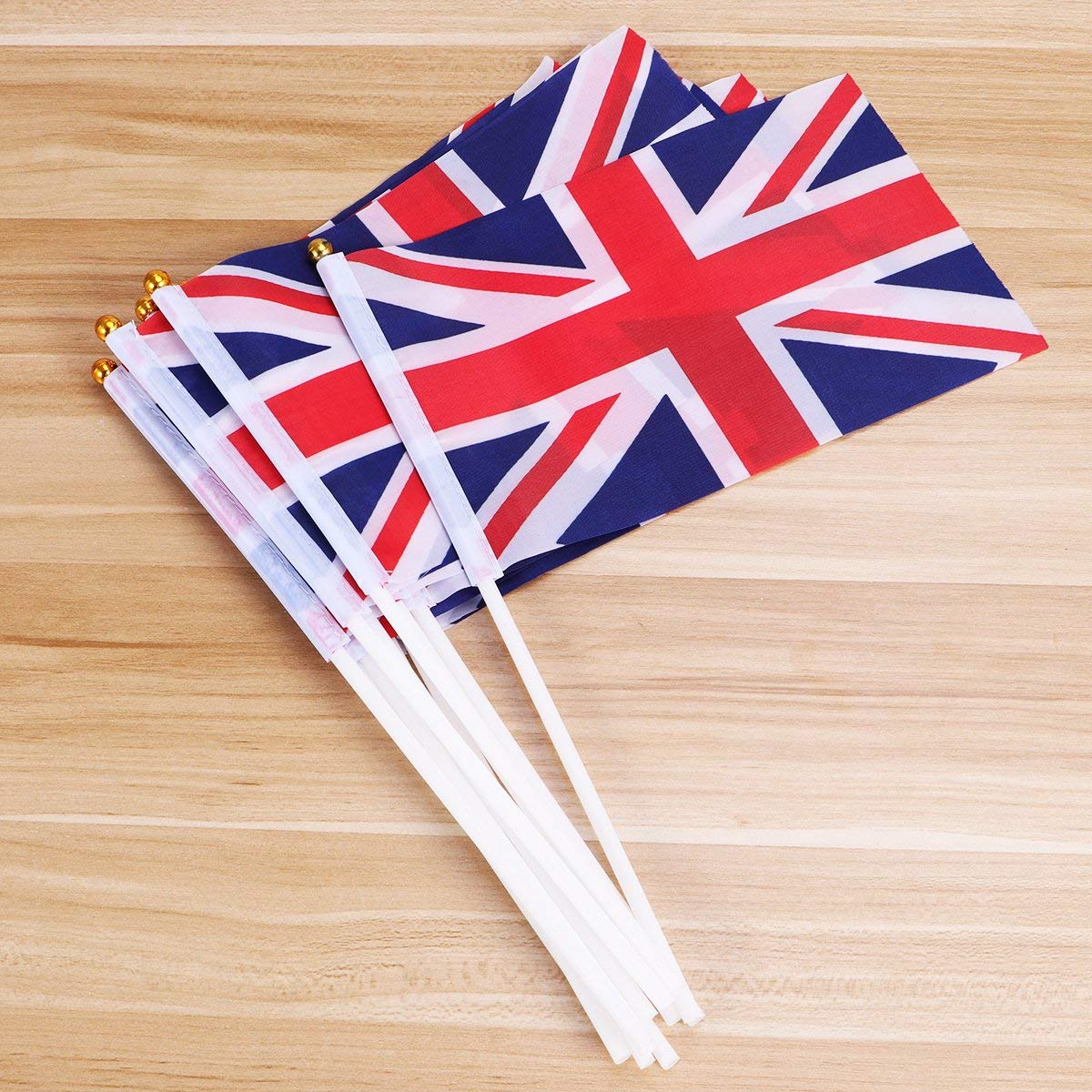 Union Jack Hand Waving Flag Royal UK GB Great Britain Flags Pack of 50,Blue, 21 cm x 14 cm - Image 3