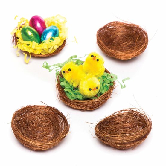 Baker Ross E8623 Mini Bird Nests for Fluffy Chicks and Easter Decorations (Pack of 15)