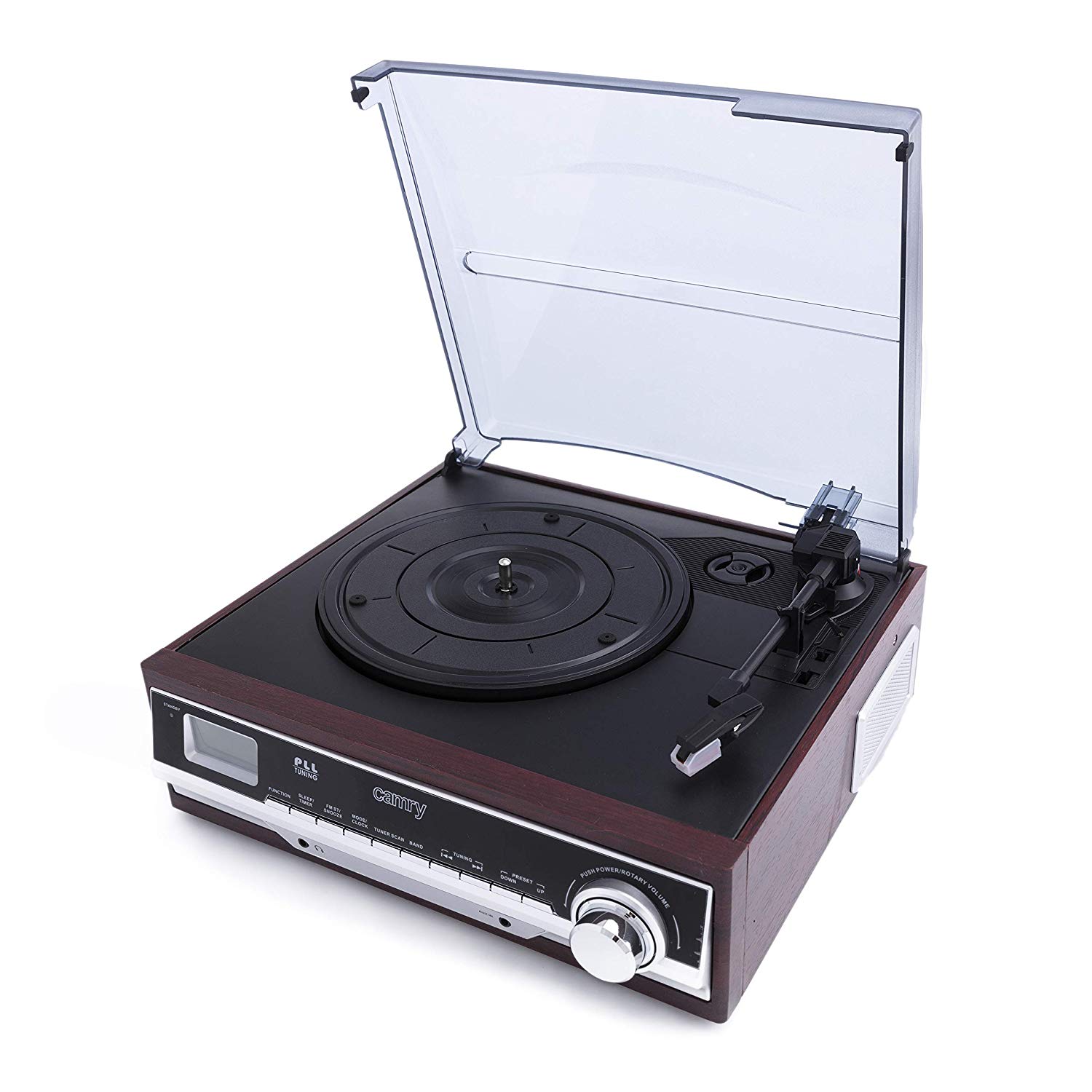 camry Turntable with Radio White and Brown, Multicolour, One Size CR 1113 - Image 4