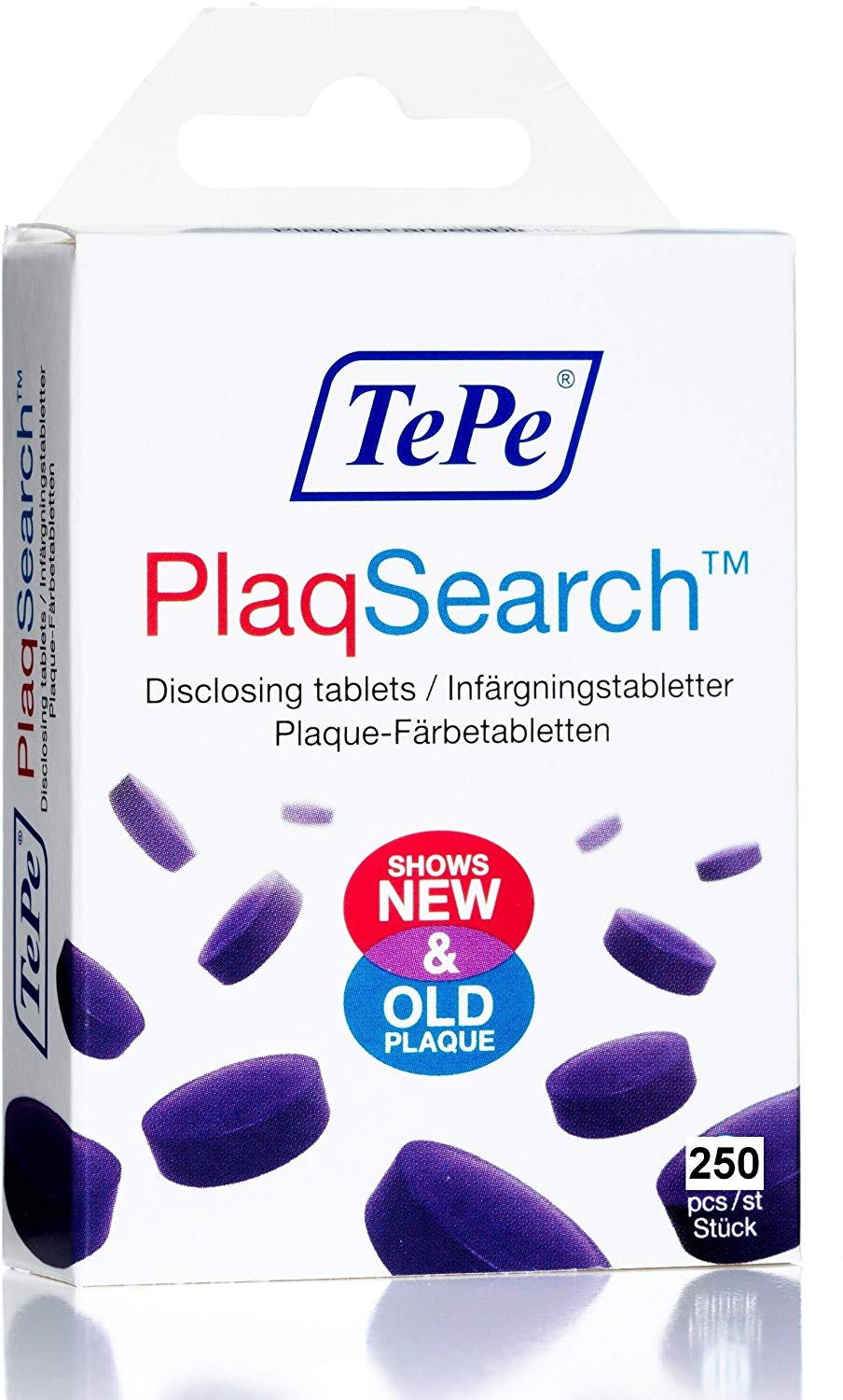 TePe Interdental Brush Plaqsearch Multi-Pack Tablets Pack of 250 Scale Indicator, Blue, 250 Unité (Lot de 1)