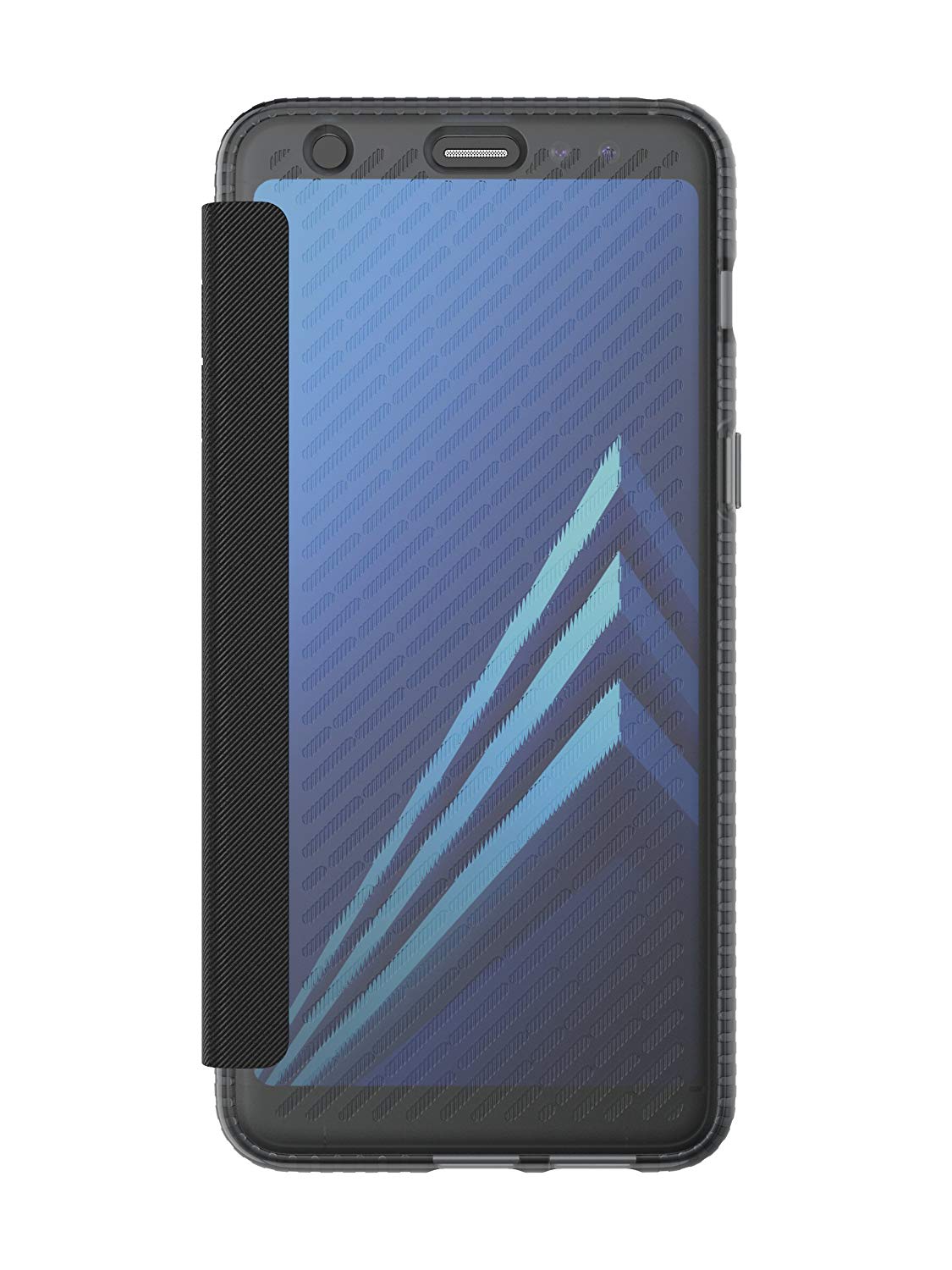 tech21 Protective Samsung Galaxy A8 Case Folio 360 Degree Protection Cover - Evo Flip - Black - Image 2