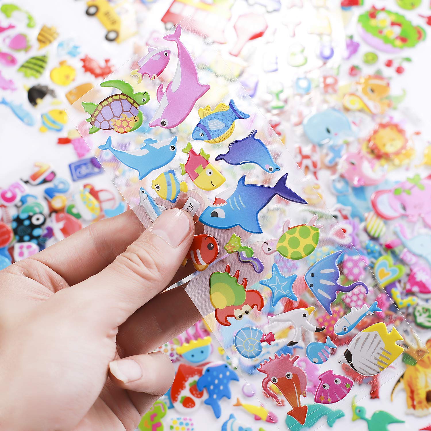 Meafeng 3D Stickers for Kids Toddlers Vivid Puffy Kids Stickers 24 Diffrent Sheets Over 550 - Image 3
