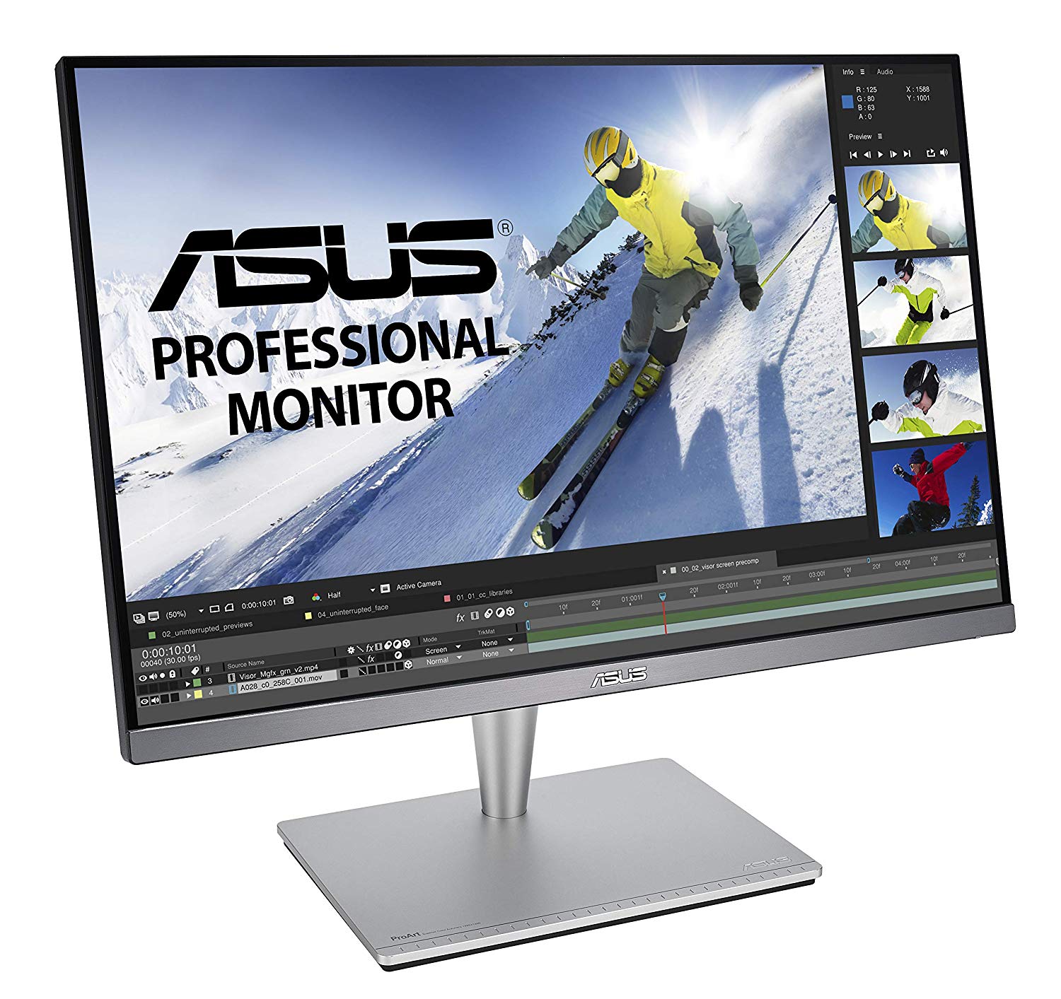 ASUS ProArt Display PA24ACRV Professional Monitor, 24 Inch (23.8 Inch viewable), IPS, QHD(2560x1440), 95% DCI-P3, ΔE - Image 3