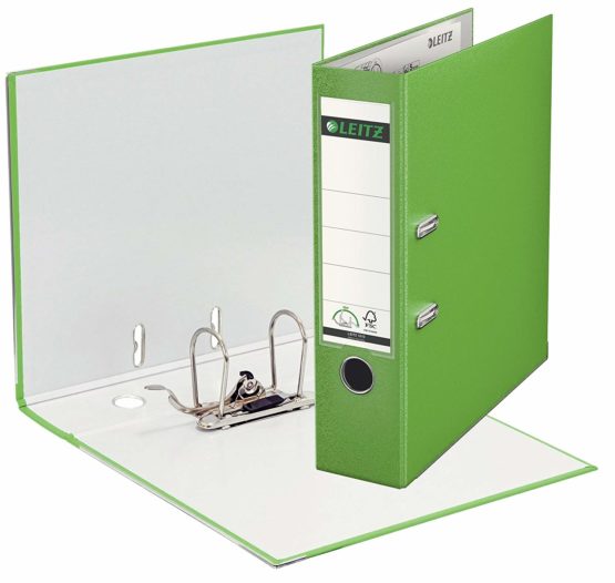 Leitz Lever Arch File, Light green, A4, 80mm width, Plastic, 10100050 - Image 2