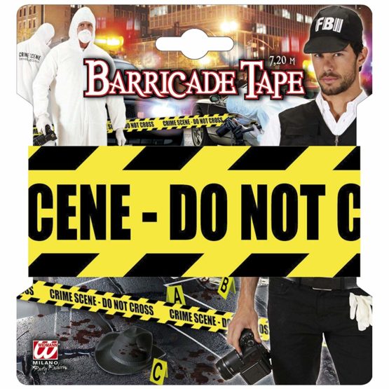 Widmann Barricade Tape Crime Scene, Do Not Cross for Adults, Yellow, One Size, 51895 - Image 2