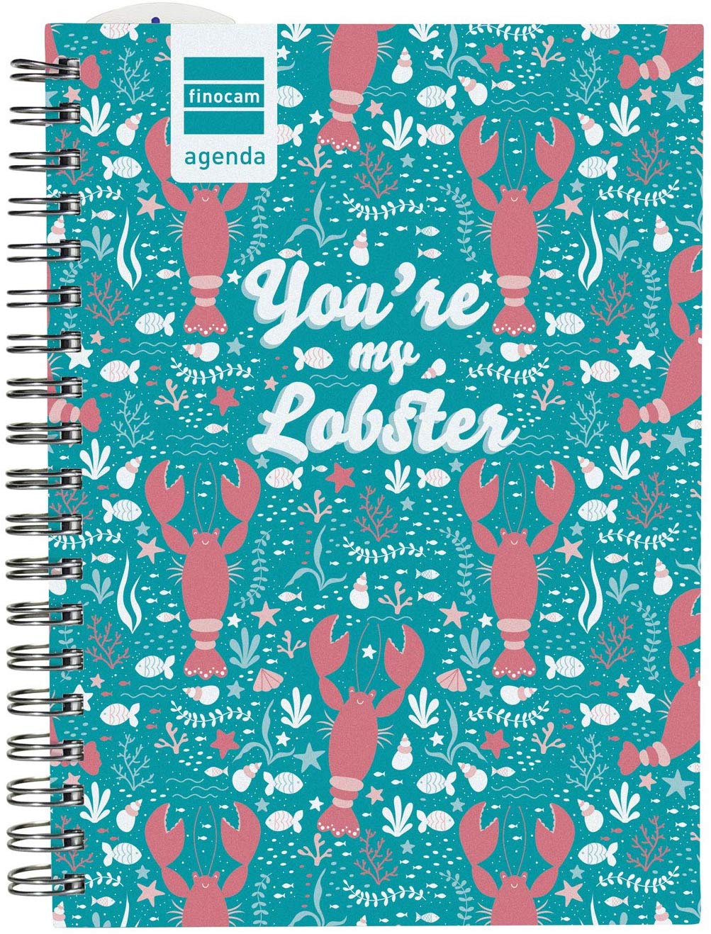 Finocam - Agenda 2019-2020 Week View Landscape Spanish Mini Institut Lobster, Red