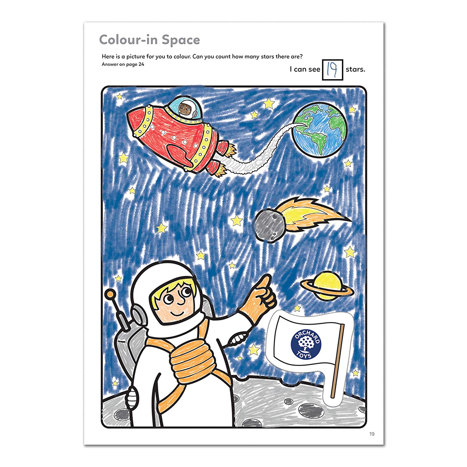 ORCHARD OUTER SPACE COLOURING BOOK, 21cm x 2cm x 29cm, Multicolor - Image 2