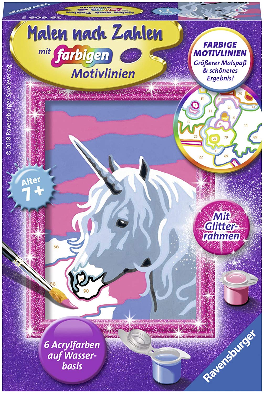 Ravensburger Paint by Numbers, White, Mittel