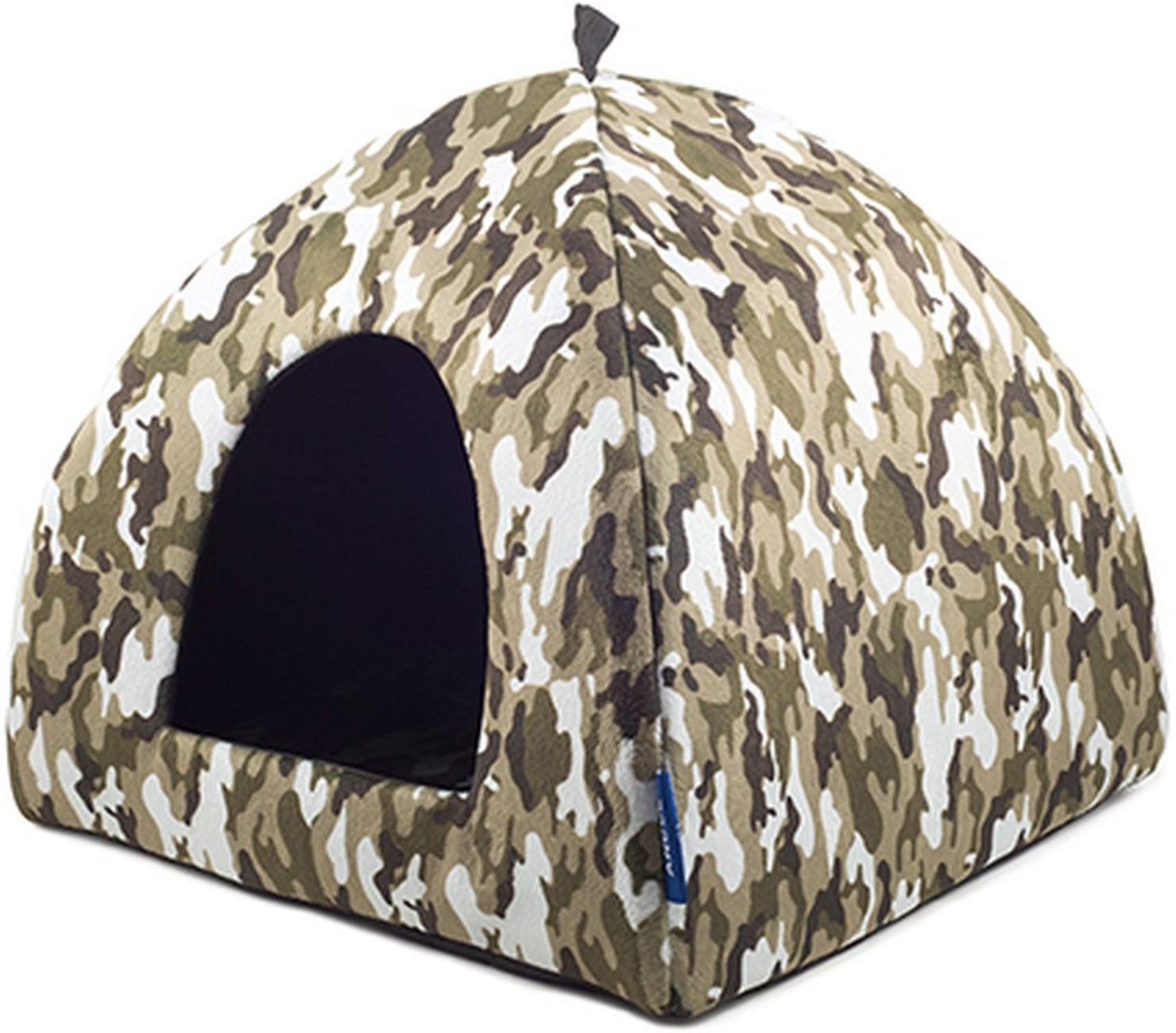 Cat Bed Ancol Sleepy Paws Pyramid - Faux Suede, Brown, 40 x 40 x 40 cm (L x W x H) - Image 3