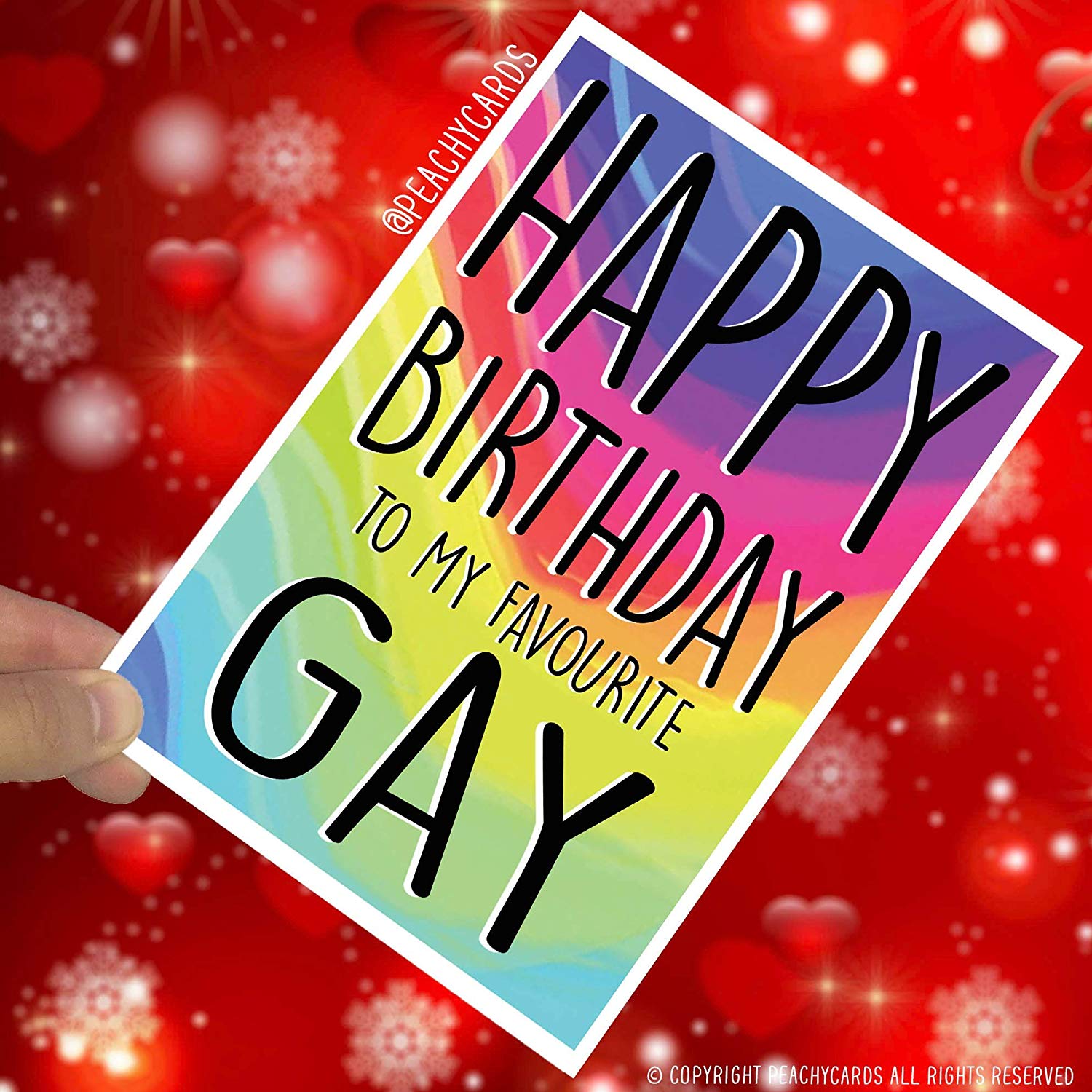 Peachy Antics Birthday Funny Greeting Cards Gay Card Gay Gift Best Friend Cards Birthday Present Happy Birthday To My Favourite Gay Novelty Joke Fun PC365 - Image 2