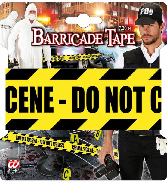 Widmann Barricade Tape Crime Scene, Do Not Cross for Adults, Yellow, One Size, 51895 - Image 3