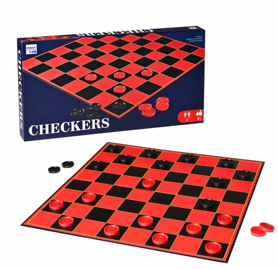 Point Games Checkers Game with Super Durable Board - Indoor/Outdoor Fun Board Game for All Ages - Image 2