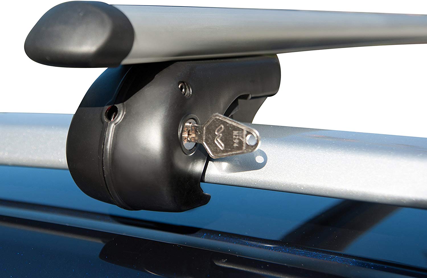 Fischer Aluminium Roof Railing Track with German TÜV/GS, Black/Silver, TopLine L (Länge: 1,20 m)