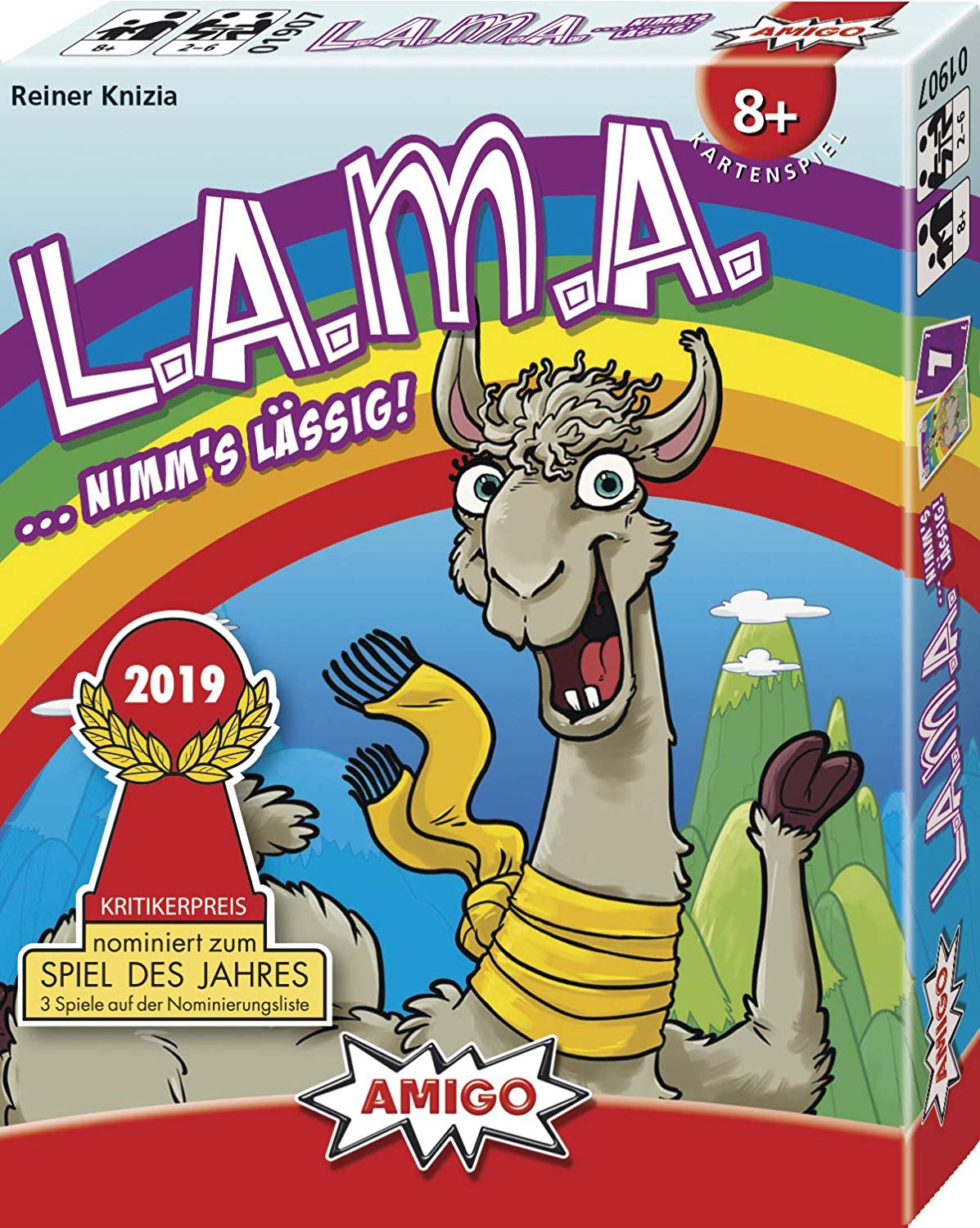 AMIGO card game - 01907 - Lama Playing Cards, Colourful