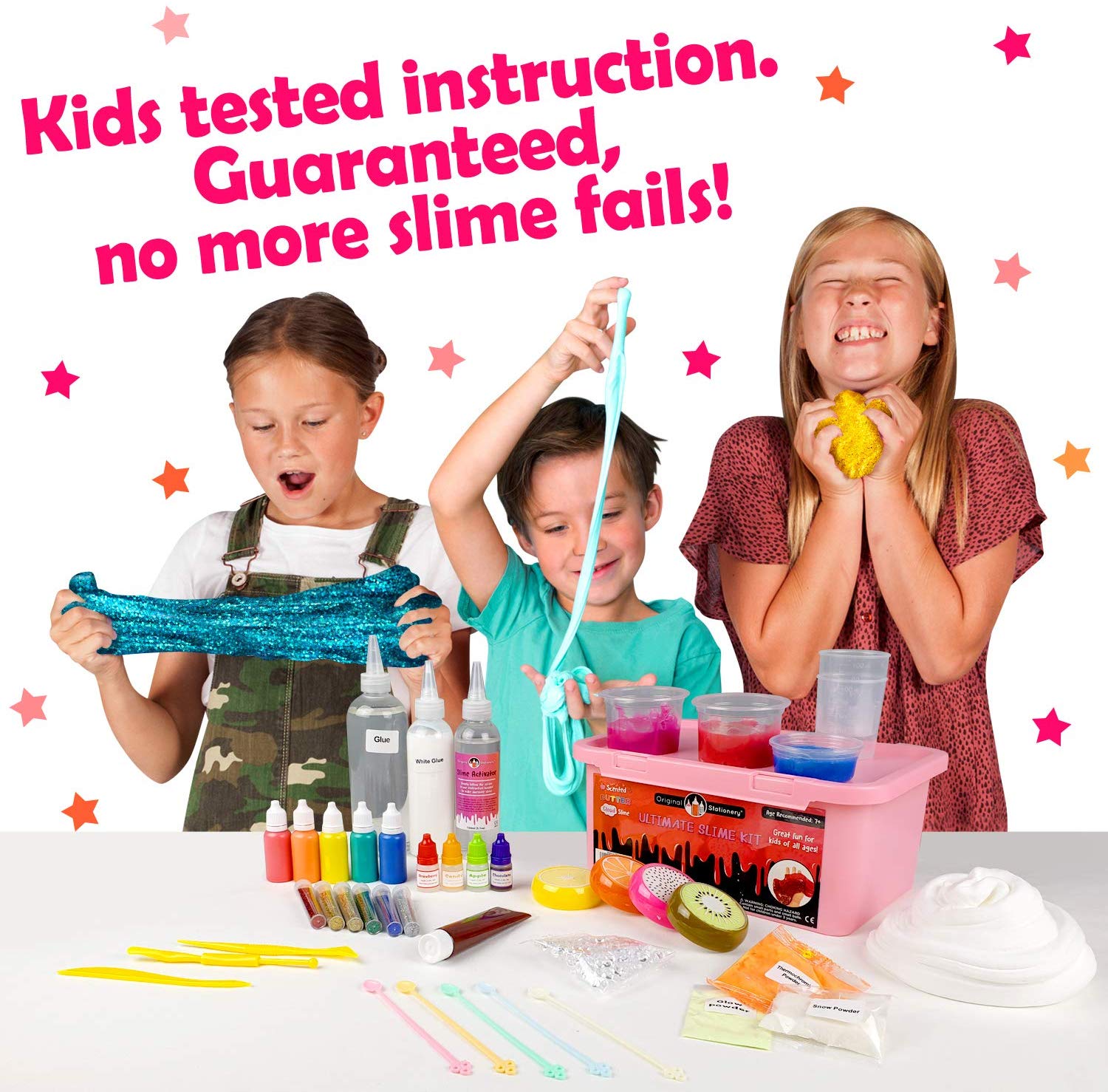 Original Stationery Ultimate Slime Kit, Awesome Pink Slime Kit to Make Fishbowl Slime, Cloud Slime, & More - Image 3
