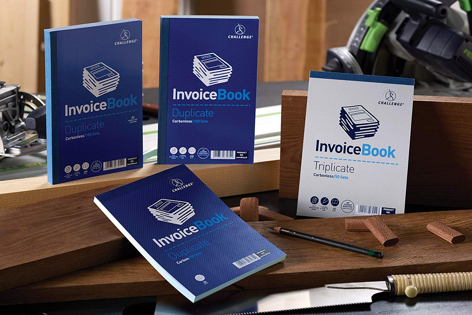 Challenge 210 x 130 mm Duplicate Invoice Book with Vat, Carbonless, 100 Pages, Set of 1 - Image 4