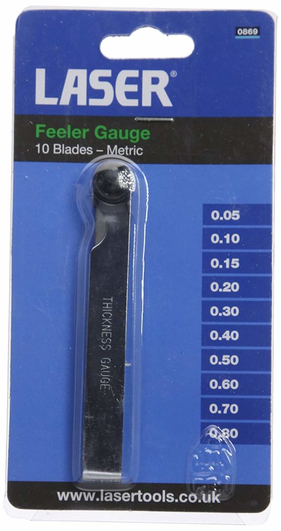 Laser 0869 Metric Feeler Gauge - 10 Blades