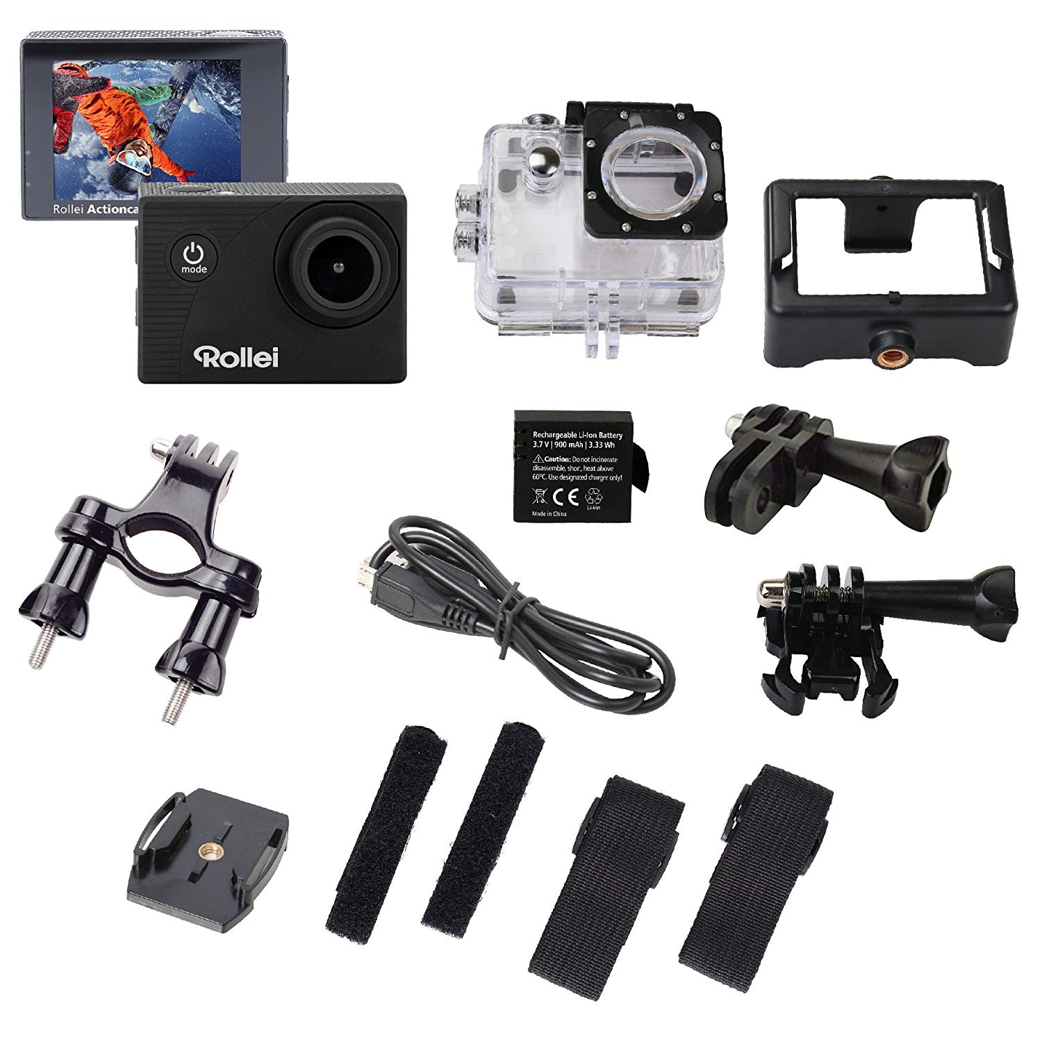 Rollei Actioncam 372, Action Camcorder with Full HD Video Resolution 1080p/30 fps, Wide-angle lens, waterproof up to 30 m - Image 3