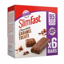 SlimFast Snack Bar, Low Calorie Snack, Choc Caramel Flavour, 30 x 26 g Multipack