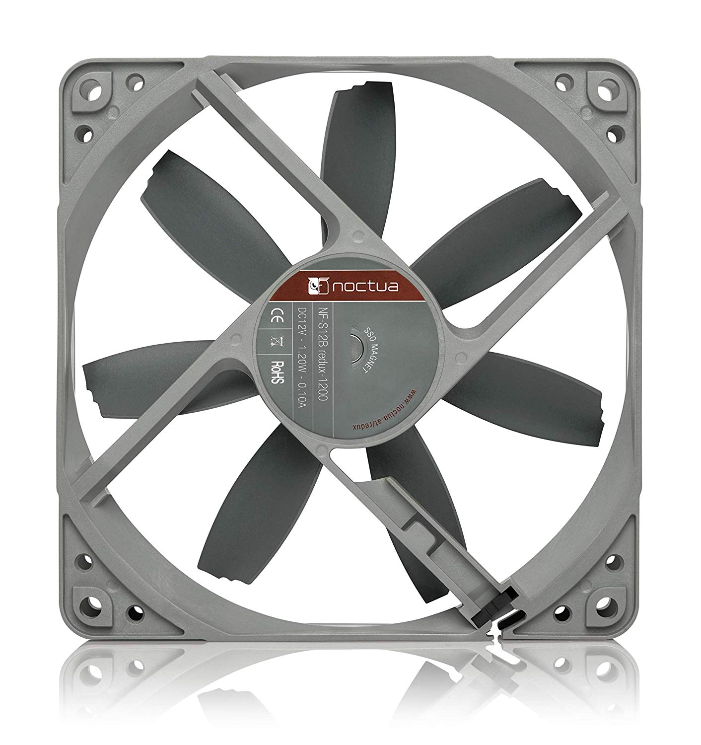 Noctua NF-S12B redux-1200, High Performance Cooling Fan, 3-Pin, 1200 RPM (120mm, Grey) - Image 3