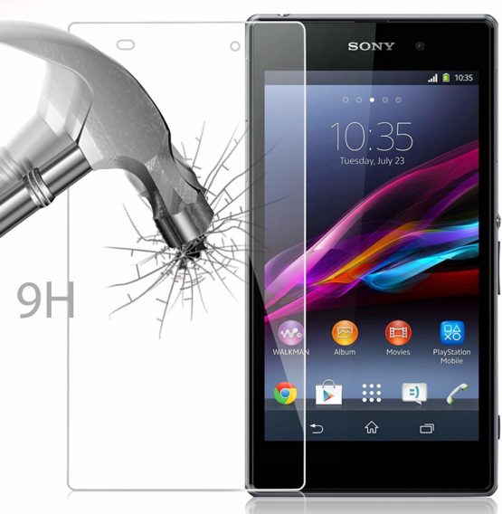 Cadorabo Tempered Glass works with Sony Xperia Z1 in HIGH TRANSPARENCY - Screen Protection 3D Touch Compatible with 9H Hardness - Bulletproof Display Saver - Image 4