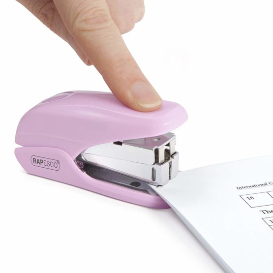 Rapesco 1337 X5-Mini Less Effort Stapler, Candy Pink - Image 2