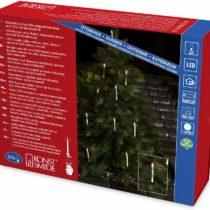 Konstsmide 1930-100 LED Tree Lighting with Remote Control (2 x AAA 1.5 V (not Included) / 10 White Candles / for Outdoor use (IP44) / Battery Operated: 20 x AA 1.5 V (Included) / 10 Warm White diodes