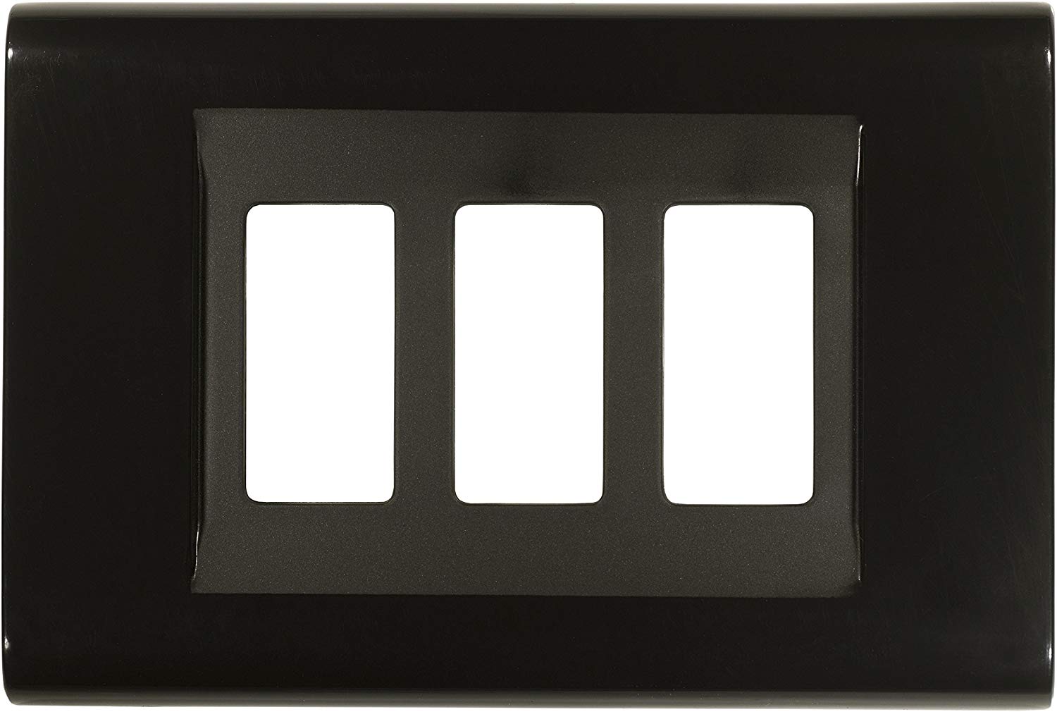 Feb 2583/N Click 3 Modules Plate, Black