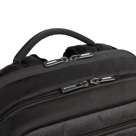 Targus CitySmart Advanced Travel Business Commuter Laptop Backpack with Multiple Pockets, Back Panel Support, Trolley Strap, Protective Sleeve fits 12.5-15.6-Inch Laptop, Black/Grey (TSB912EU) - Image 3
