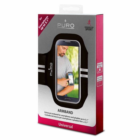 PURO Universal Armband for Smartphones - Black - Image 4