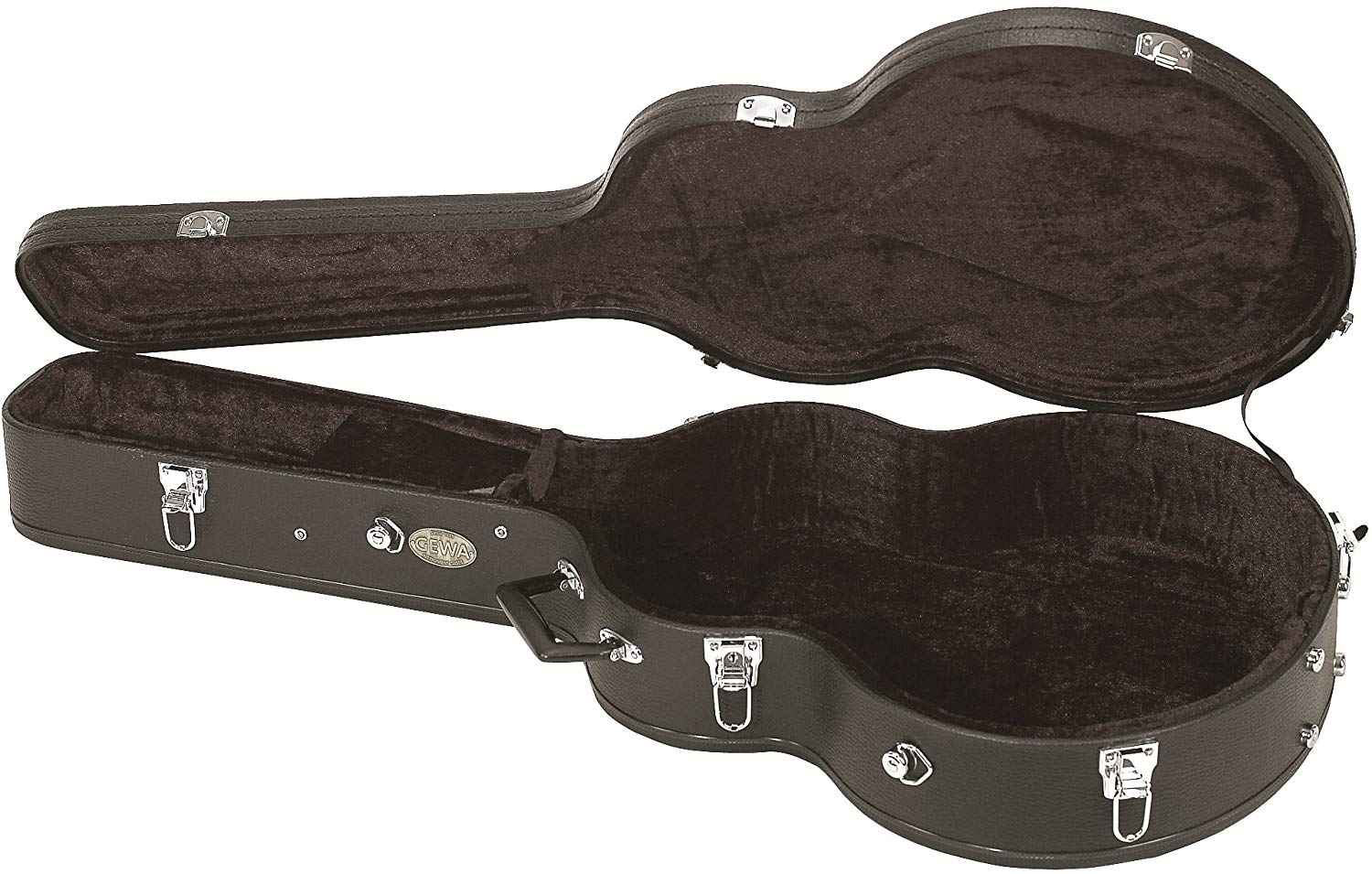 PURE GEWA 523280 Guitar Case Arched Top Economy ES-335 semi-acoustic, Black, Brown