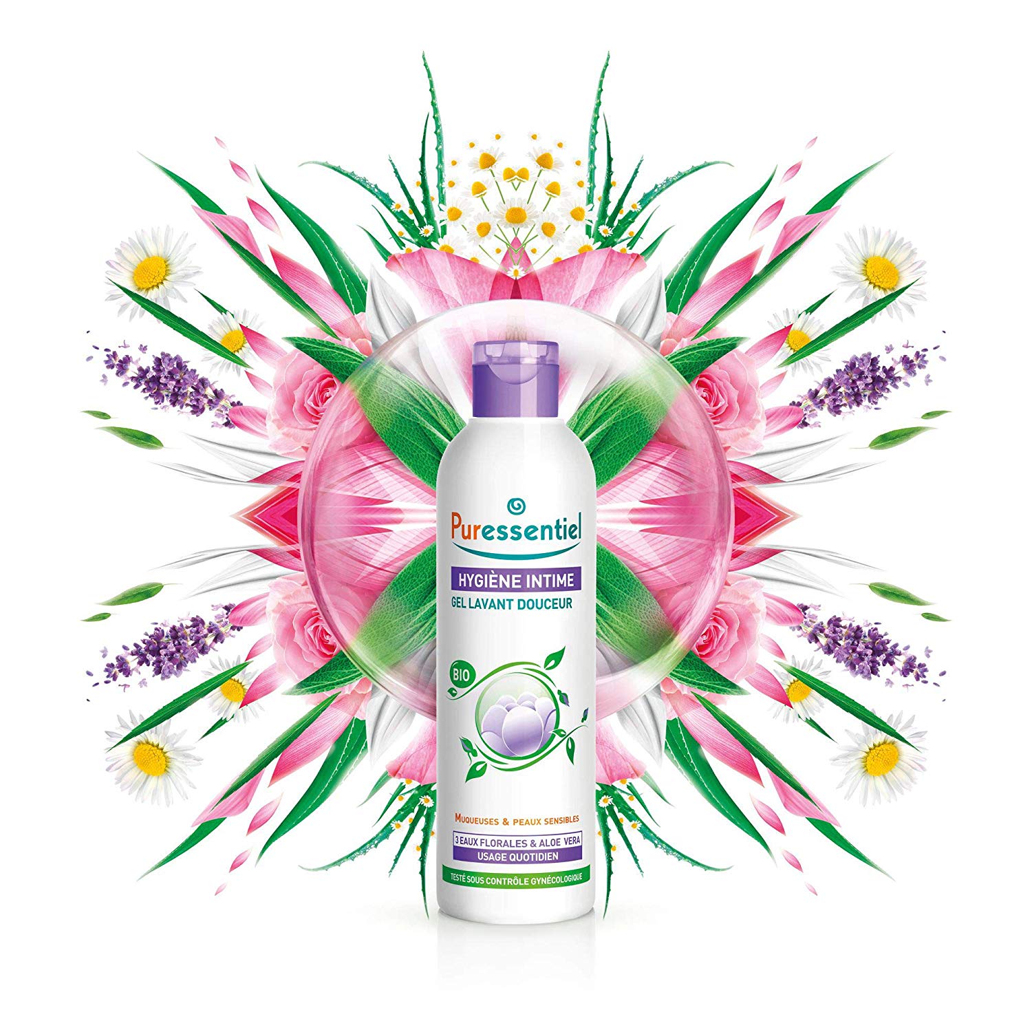 Puressentiel Intimate Hygiene Gentle Cleansing Gel, 250 ml - Organic floral waters - Soap-free, Paraben-free - Image 3