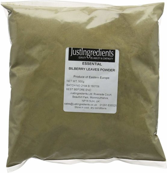JustIngredients Essentials Bilberry Leaves Powder 500 g