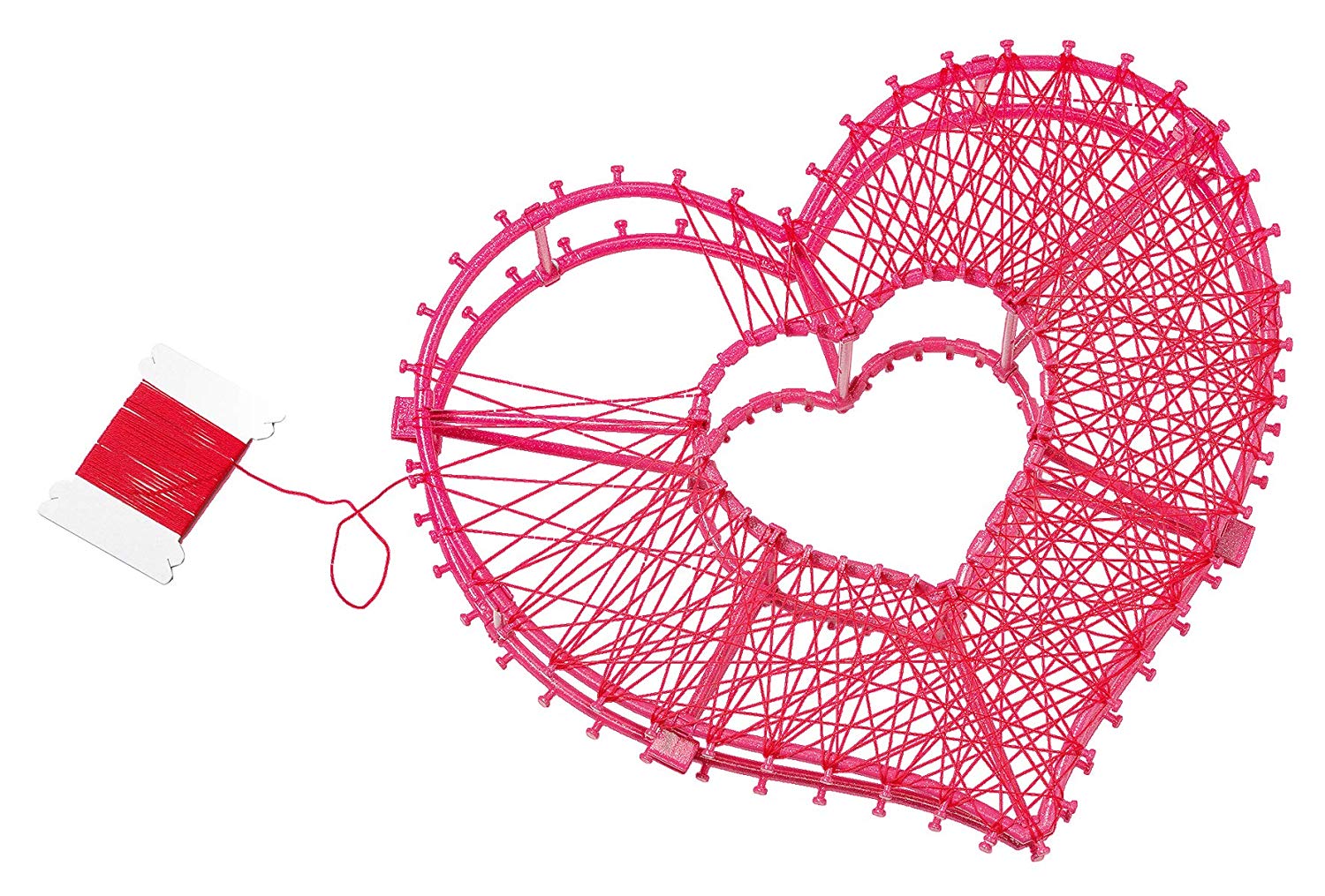Ravensburger String it Maxi: 3D Heart String Art Craft Set for Children from 8 Years Old, Creative Thread Pictures, with Glitter Effect - Image 4
