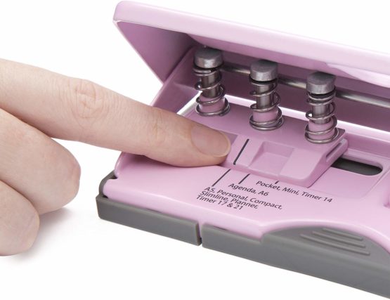 Rapesco 1322 Adjustable 6-Hole Organiser/Diary Punch, Candy Pink - Image 3