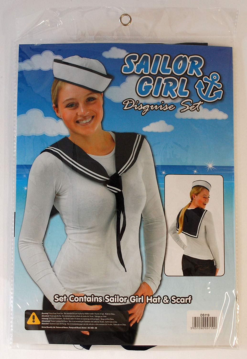 Rubies Bristol Novelty DS119 Sailor Girl Set, Navy and White - Image 3